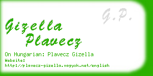 gizella plavecz business card